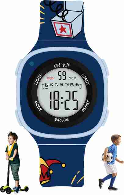 Spiky Cool Digital Watch for Kids Girls and Boys, Printed High Quality  Silicone Strap Spiky Cool Digital Watch for Kids Girls Boys, Printed  Silicone