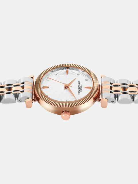 French Connection ALUNARA ALUNARA Rhinestone Silver Sunray Dial