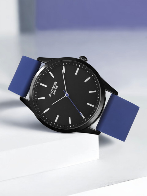 SONATA Poze Men Analog Black Dial Blue Strap Analog Watch For Men