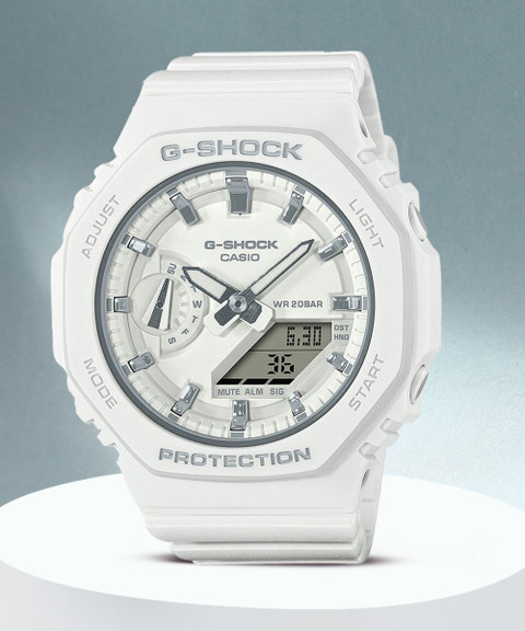 CASIO GMA-S2100-7ADR G-SHOCK Women White Dial White Resin Strap
