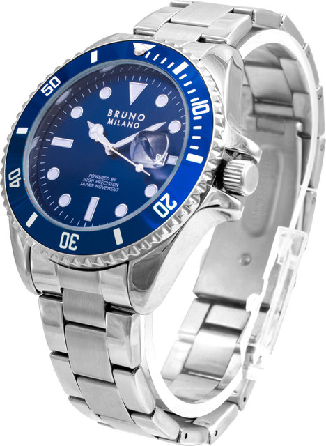 Bruno Milano Luxury Blue Stainless Steel Analog watch for Men