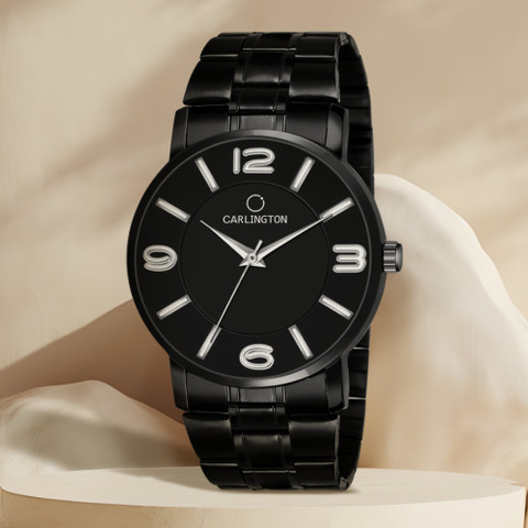 Carlington Premium Carlington Men Premium Self Adjustable Stainless Steel  Strap Water Resistant Analog Watch For Men