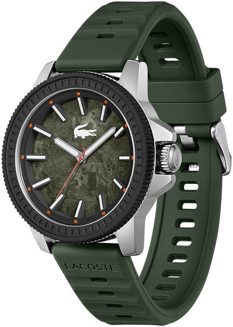 LACOSTE Highkey Lacoste Highkey Qtz Basic Khaki Round Dial 's Analog  Watch For Men