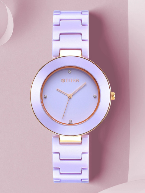 Titan Purple Ceramic Purple Ceramic Analog Watch For Women Buy