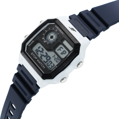 SONATA SF Hexa 2 SF Hexa Digital Dark Blue Polyurethane Strap