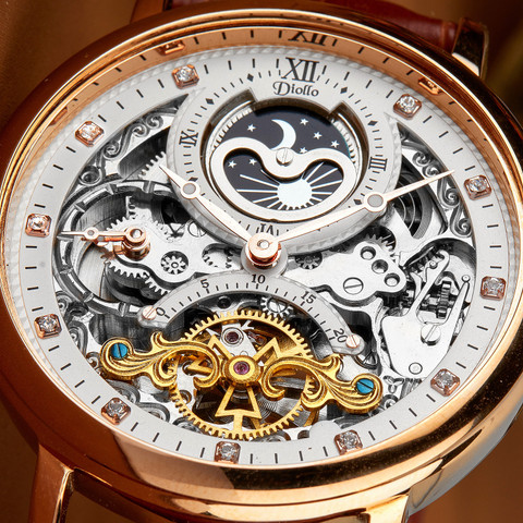 Diollo DIOLLOFIVEGOLD DIOLLO SKELETON PREMIUM AUTOMATIC WATCH