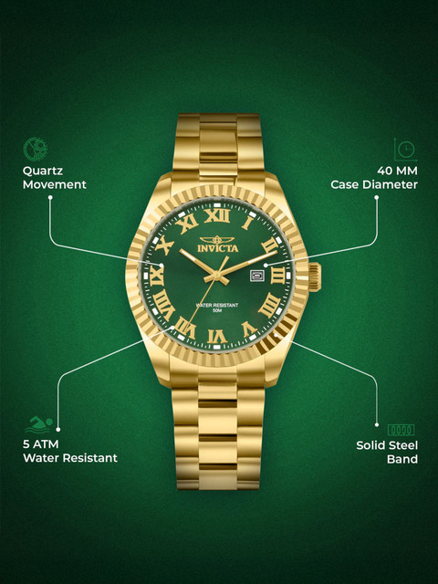 INVICTA 48548 Specialty Quartz Green Dial Analog Watch - For Men