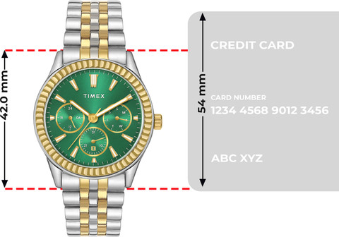 TIMEX Multifunction Green Dial Gift Set Analog Watch For Couple