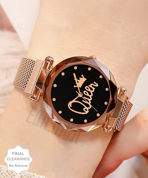 Marclex Queen Magnet Rosegold girls watches for women watches