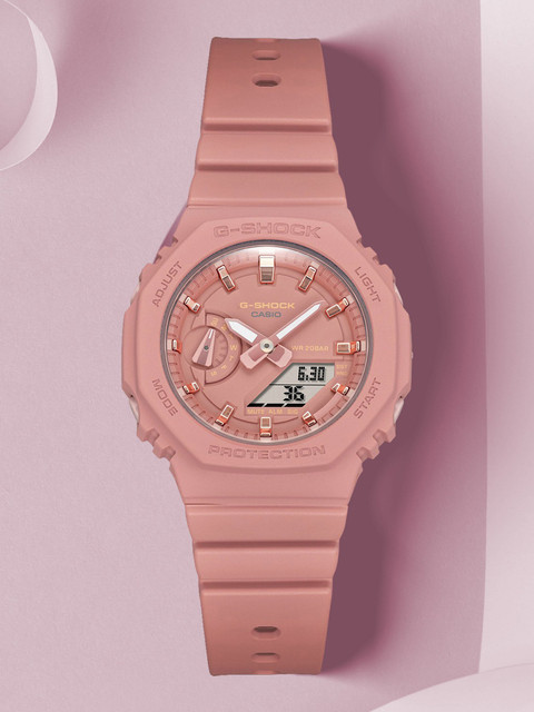 CASIO GMA-S2100-4A2DR G-SHOCK Pink Dial Resin Strap Analog-Digital Watch  For Women