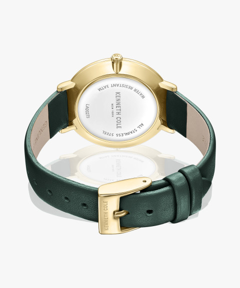 Kenneth Cole SS Modern Classic Quartz Analog Green Dial Green Leather Strap  Analog Watch For Women