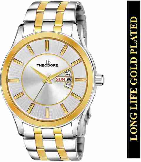 THEODORE THEODORE TDM16408 Long Life Dual Tone Golden Plated Date