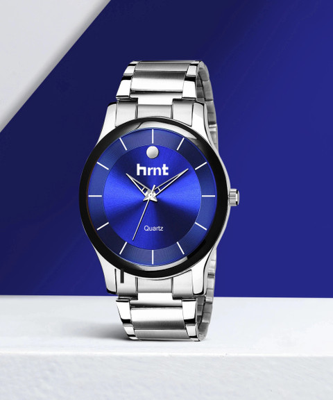 hrnt B9036 Steel Chain Blue Watch And WaterResistant Chain Hands Watch  &Company Ghadi Analog Watch For Men