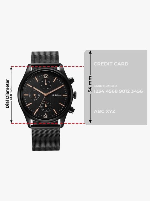 Titan Titan Neo Black & Gold Multifunction Black Dial Black SS