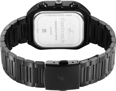 Fastrack Fleek Quartz Multifunction Black Dial Stainless Steel