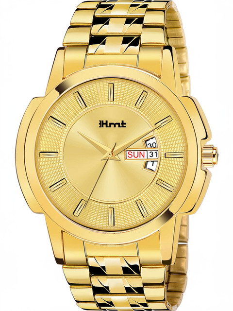 HMT HM-342-GOLD Day Date Gold Plated (IGP) Analog Watch For Men