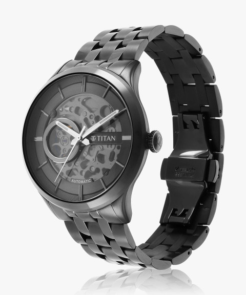 Titan 90140QM02 Titan Metal Mechanicals Automatic Anthracite Dial