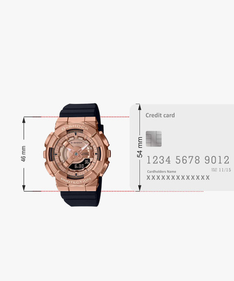CASIO GM-S110PG-1ADR G-SHOCK Rose Gold Dial Resin Strap Analog