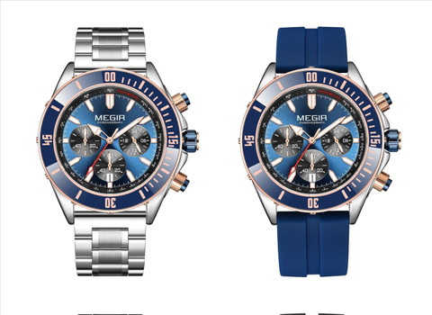 Watch Megir Uhr Original Stainless Steel Megir Uhren MEGIR Mens