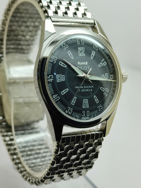 HMTJ Hmt pilot hand winding vinatge refurbished watch Excellent