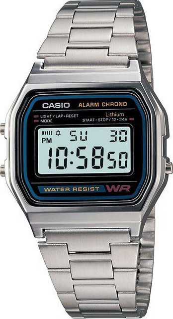 Casio Black Metal Digital Watch Casio B640WB 1B Black Stainless