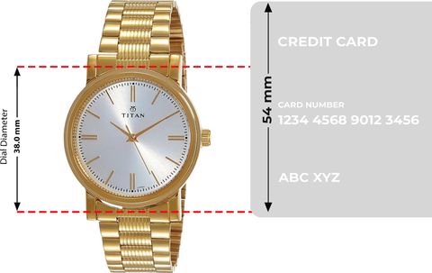 Titan Titan Karishma White Dial Golden Stainless Steel Strap