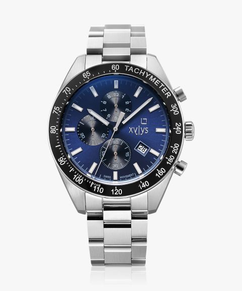 XYLYS Xylys SwiSS Chronograph Blue Dial Silver SS Strap Analog