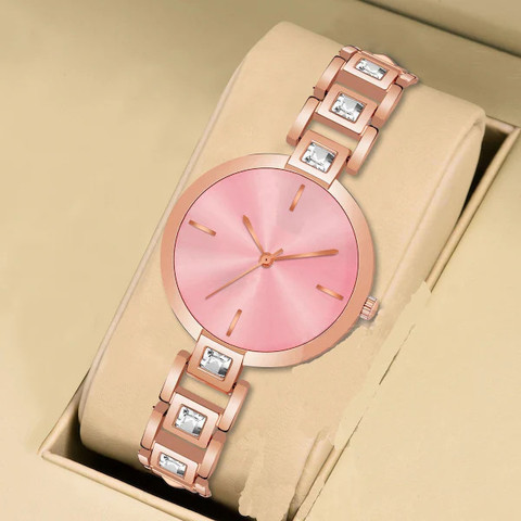 NITYA PINK ROSEGOLD women watch Unique New Fashion Luxury Pink