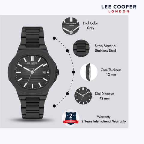 LEE COOPER LC07368.060 Analog Luminous Index Analog Watch - For