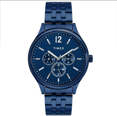 TIMEX TWEG18437 Trendline Round 43mm Blue Dial Analog Watch - For