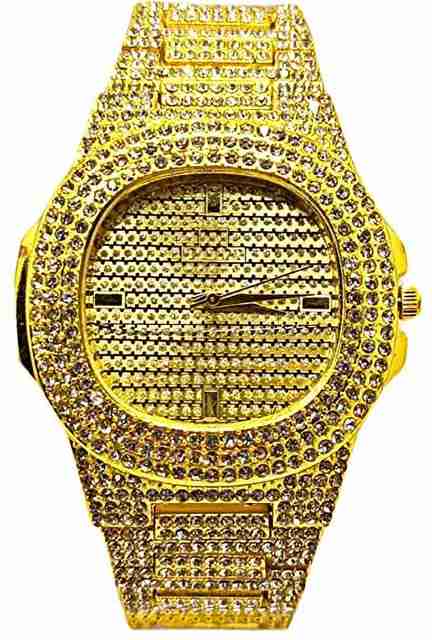 Royal Habibi Royal Habibi Men Diamond Golden Color Watch With
