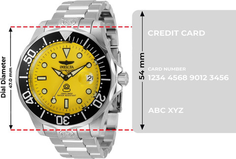 INVICTA 3048 Pro Diver Automatic Yellow Dial Analog Watch For Men