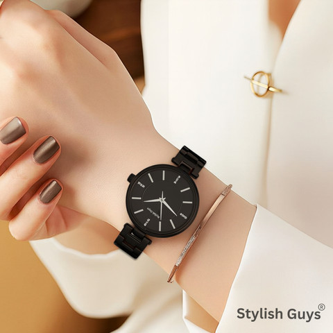 y414185　レディース　BLK M STYLISH GUYS DB BLACK BLACK 04 EXA181 watch for women, Trending