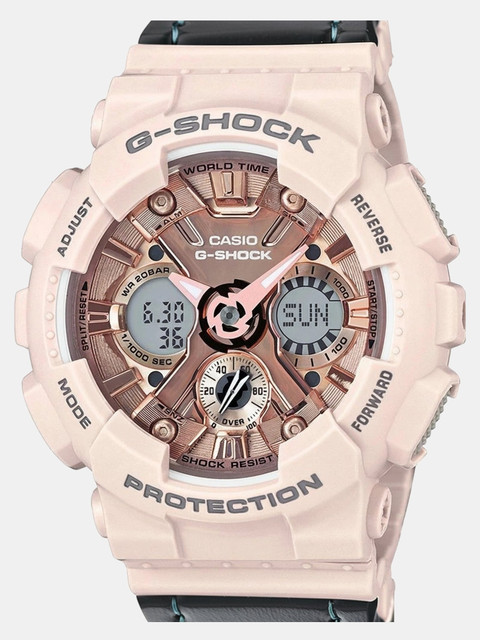CASIO GMA-S120MF-4ADR G-SHOCK Rose Gold Dial Pink Resin Strap
