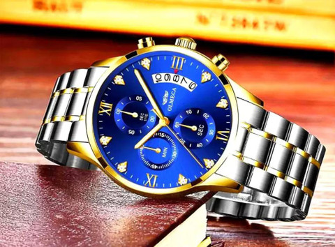 Olmeca Aqua Marine Edition Royal Touch Golden Imperial Inside All Dials  working Analog Watch For Men