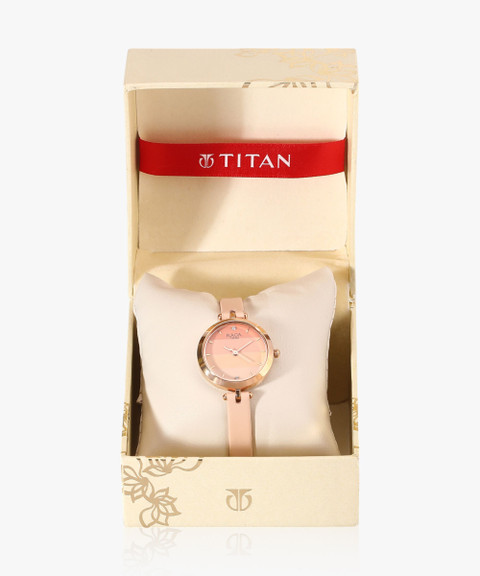 Titan NP2606WL02 Titan Raga Viva Pink Dial Pink LeatherStrap