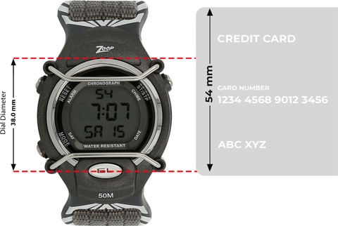 Zoop NNC3001PV04 Zoop Digital Dial Grey Fabric Strap Digital Watch