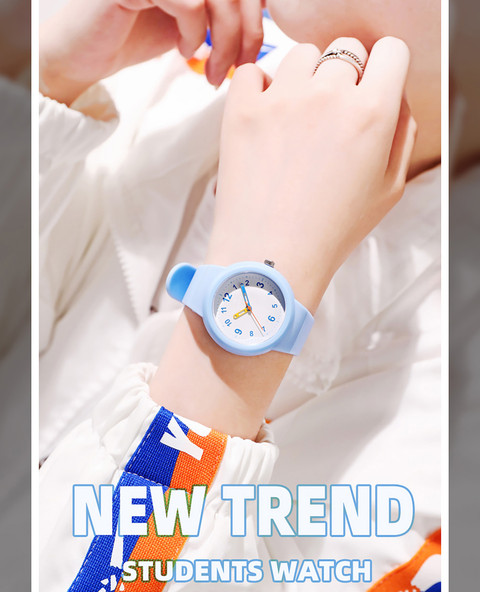 Time Up New Trend Teen Student 6-14 Years Quartz Fashion Waterproof Analog  Watch For Boys Girls