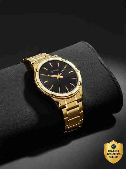 Titan Karishma Festive 3.0 Quartz Black Dial Men's Watch - Image 5