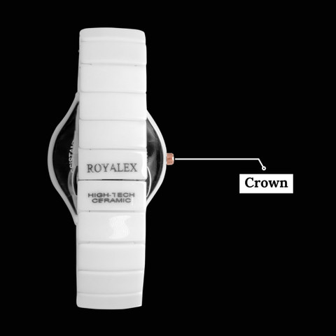 CLORE + Relux All-in-one【White】 Royalex Royalex Men's High Tech Ceramic Watch White Dial White