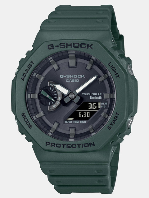 CASIO G-SHOCK ホワイト ダークグリーン CASIO GA-B2100-3ADR G-Shock Green Dial Green Resin Strap Analog