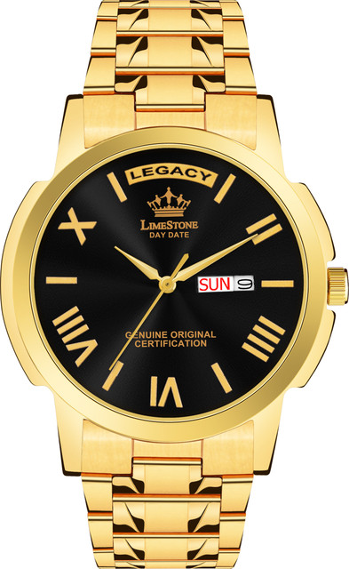 LIMESTONE LEGACY Series Day & Date Original HMTS Gold Plated