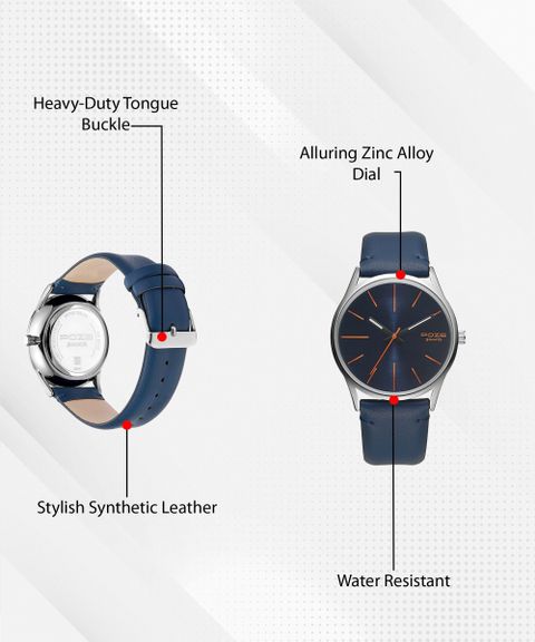 SONATA Poze Men Analog Blue Dial Blue Strap Analog Watch - For Men SP70013SL02W - Image 7