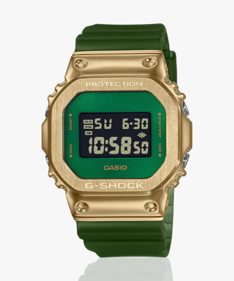 CASIO GM-5600CL-3DR G-SHOCK Gold Ip Dial Green Resin Strap Digital