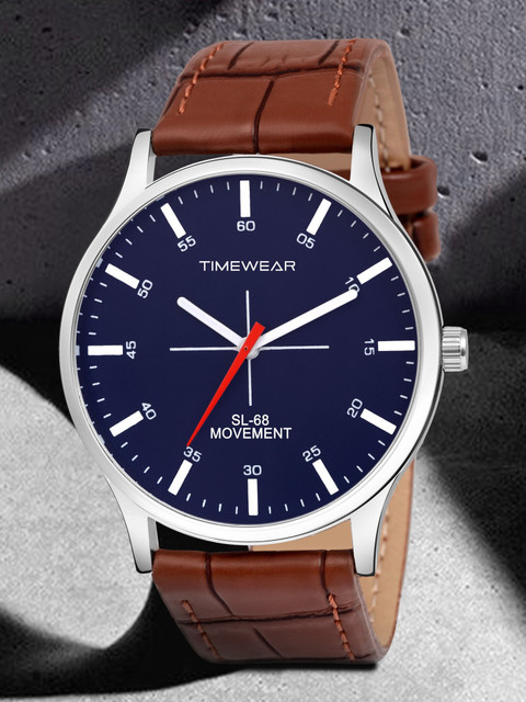 TIMEWEAR 234BDTG TIMEWEAR Roman Blue Dial Brown Leather Strap