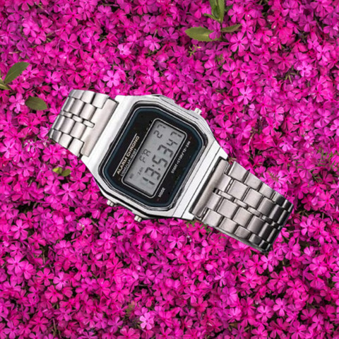 BabaTradeers Digital Silver Square Dial Unisex Wrist Watch for Men