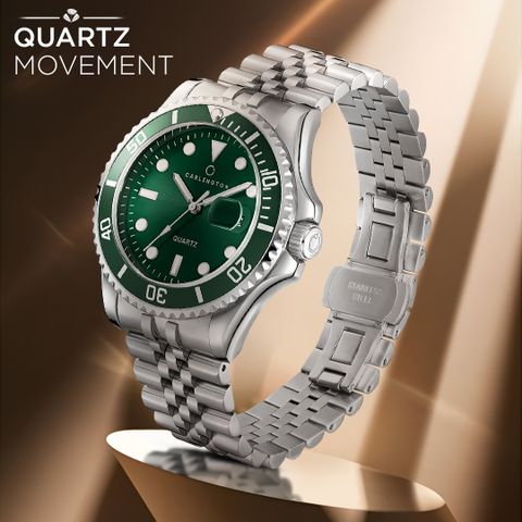 Carlington Meridian CT 4030 Steel Green Analog Watch - Image 5