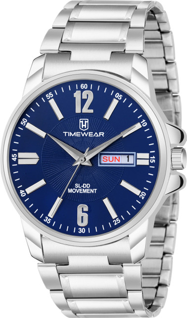 TIMEWEAR 325-BDTG Day Date Functioning Blue Dial Stainless Steel