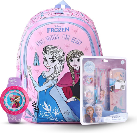 Zoop From Titan Frozen Gift Set - Analog watch + School bag +