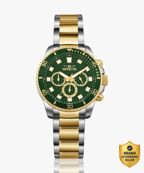 INVICTA 46060 Pro Diver Chronograph Quartz Green Dial Analog Watch